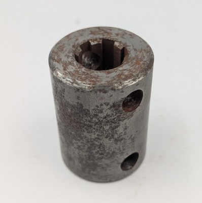 1'' Splined Shaft Coupler Female 2'' OD 2-3/4'' Length 6-Spline, Heavy Duty