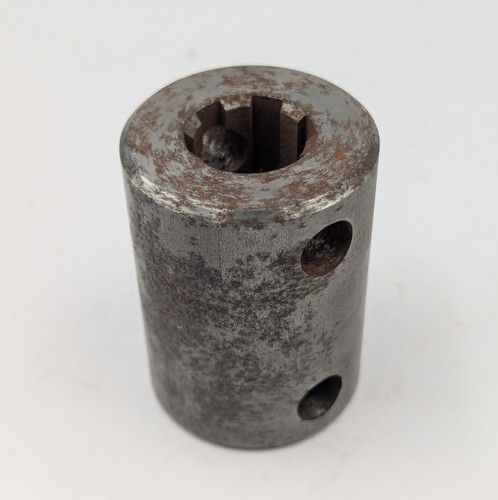 1" Splined Shaft Coupler Female 2" OD 2-3/4" Length 6-Spline, Heavy Duty