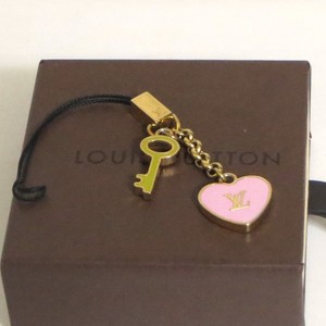 Auth Louis Vuitton Accessoire Telephonne Pretty Charm Mobile Phone Strap Key rin