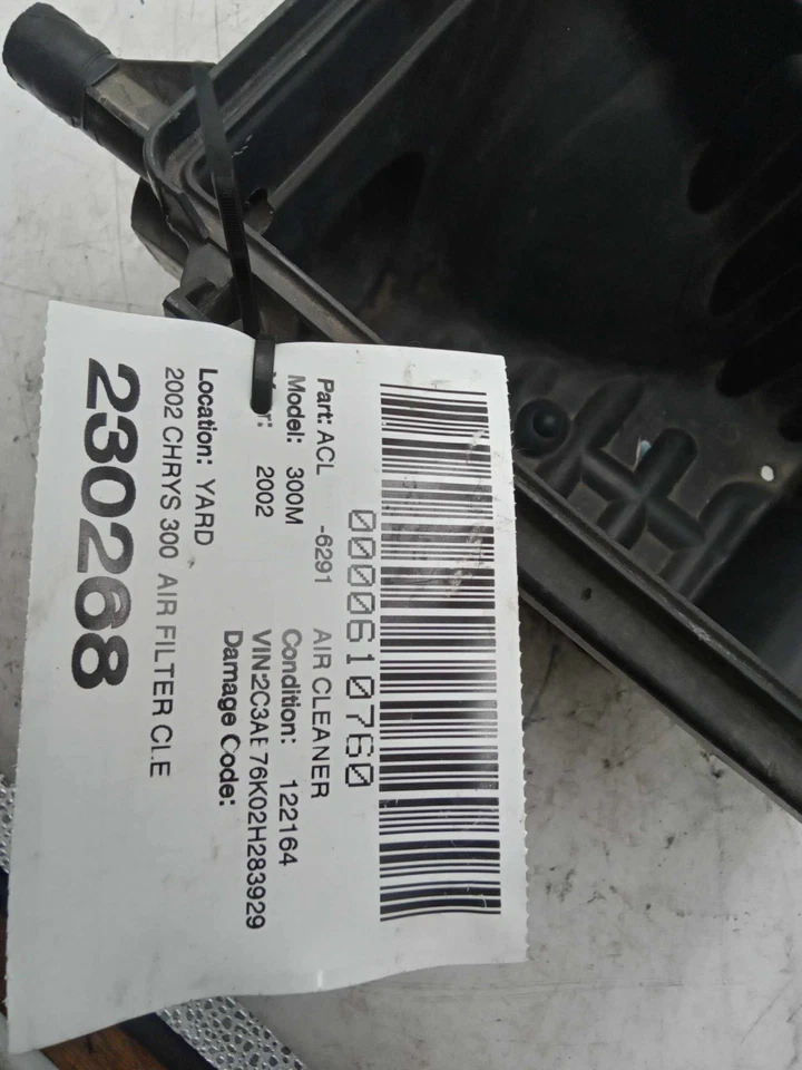 99-04 CHRYSLER 300M FILTRO DE AIRE CAJA PIEZA INFERIOR SOLO USADO OEM Foto 2 de 4