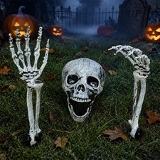 Halloween Skeleton Groundbreaker Stakes - Outdoor Yard Decorations, Spooky Lawn