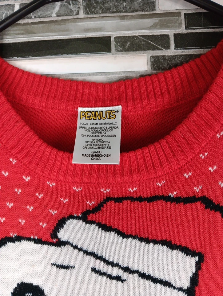 Vestido de festa festivo Peanuts Girls 6/7 Snoopy Woodsock - Imagem 3 de 4