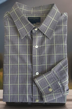 Banana Republic Shirt L Slim Fit Mens Purple Button Down Long Sleeve Cotton
