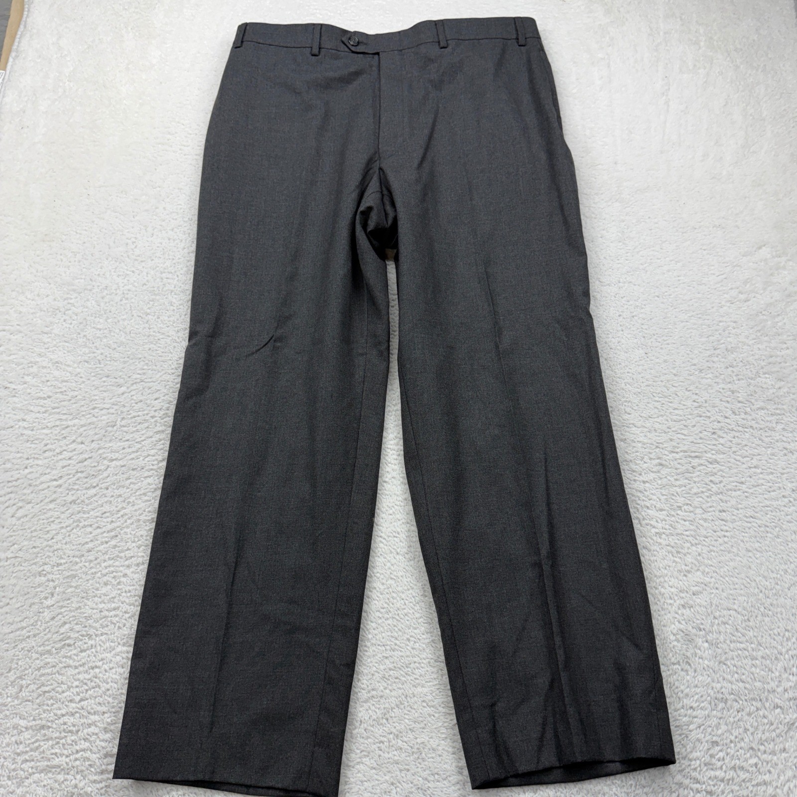 Lauren Ralph Lauren Mens 36x30 Gray 100% Wool Total Comfort Dress Pants Trousers