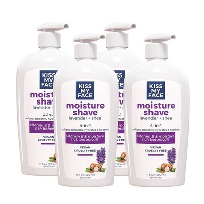 Kiss My Face Moisture Shave Cream, Shaving Cream For Men And Women, 11 Oz Pump B