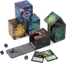 MTG Card Deck Storage Box - Holds 100 Sleeved Cards - 5 Pack