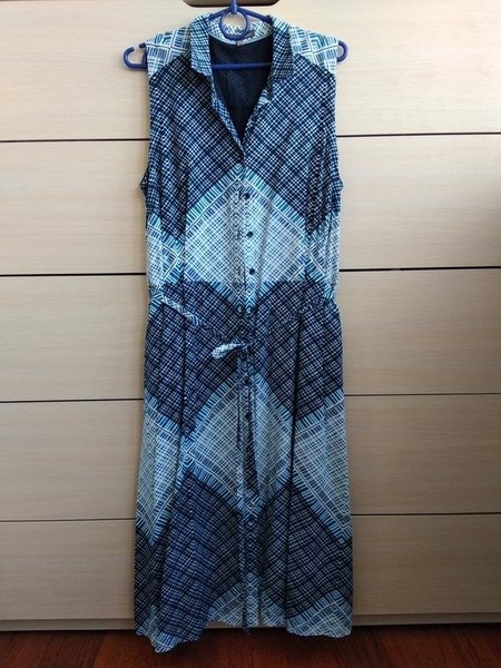 Women Laura Ashley Dress Navy Viscose 42 / XL / 50 #A23P