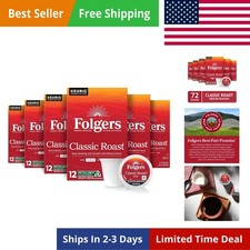 Classic Roast, Medium Roast Coffee, Keurig K-Cup Pods, 12 Count Boxes Pack of 6