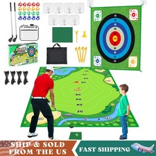 Golf Chipping Game Set Practice Training Mat Indoor Outdoor Fun for Kids Adults