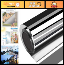 Privacy Window Film - Heat Control, UV Blocking, Reflective Tint, Self-Cling, 23