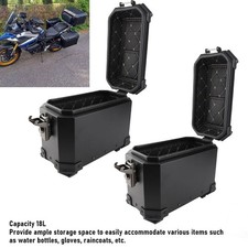 Motorcycle Side Case Fit Aluminum Alloy 18L Hard Saddlebag Box With Support