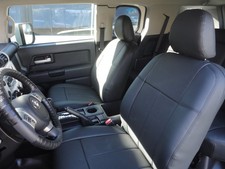 Clazzio Genuine Leather Black Seat Covers For 2007-2008 Toyota Fj Cruiser