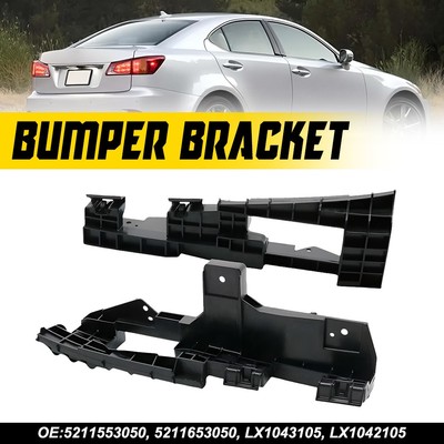Black Bumper Support Brackets Pair For Lexus IS250 IS350 2009-2010 Base Versions
