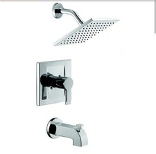 Glacier Bay Modern Single-Handle 1-Spray CHROME Tub and Shower Faucet Set - NEW