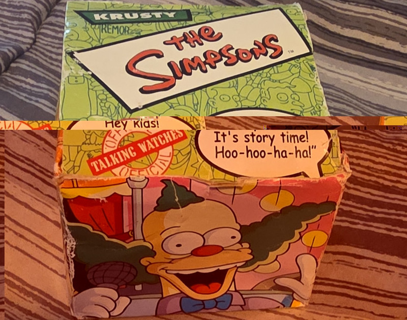 The Simpsons Krusty Official Talking Watch w/ Box & Instructions