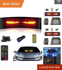 Customizable LED Car Sign with Bluetooth Control - 14.6'' x 3.6'' Flexibility