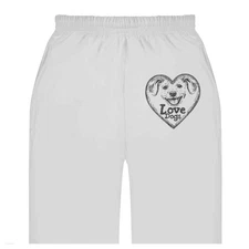 'Love Dogs Happy Puppy in Heart' Adult Sweatpants / Joggers (JO049504)