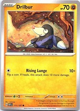 Drilbur Obsidian Flames 111/197 Common Pokemon Near Mint Pokemon Card