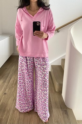 Hoodie rosa Sweater Sweatshirt Neu Kapuze 36 38 40 42 Oversize 