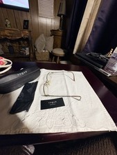 Vogue Eyewear Brown/Pale Gold Eyeglasses With Clip On Sunshield