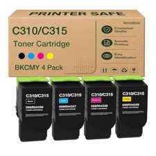  4 Pack BCMY C315 / C310 High Yield Toner Cartridge for Xerox 006R04356 Printer