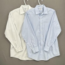 Brooks Brothers Shirt Mens 16-33 Blue Regent Non Iron Supima Stretch Lot 2