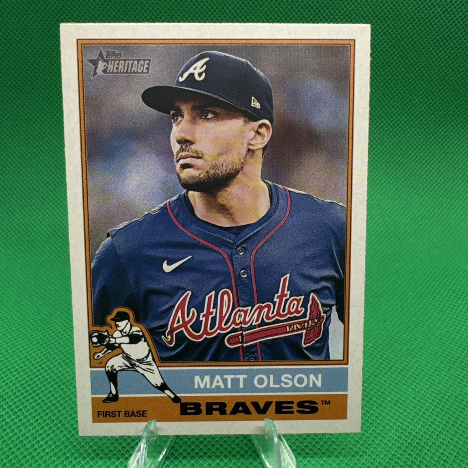 2025 Topps Heritage Alternate Cartoon Variation SSP Matt Olson #102 Braves