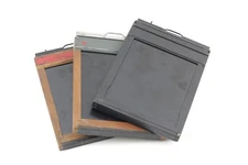 4x5 film holders wooden/plastic Lot of 3 *219