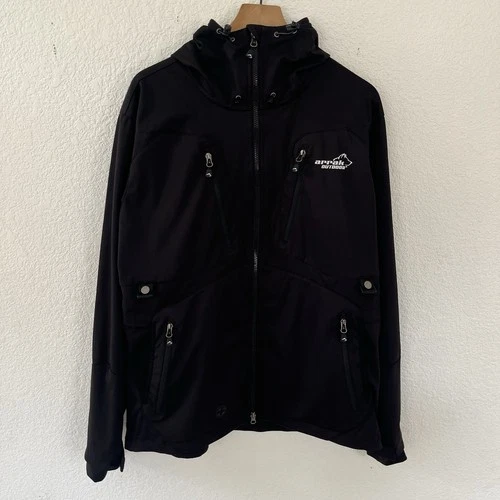 Arrak Outdoor AKKA Mens XL Softshell Jacket WP-3000 Black Sweden - product listing photo