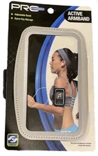 PRO STRENGTH ACTIVE ARMBAND ADJUSTABLE BAND HOLDS PHONE WHILE RUNNING EXERCISING