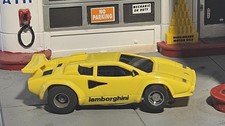 Tyco 440-X2 Yellow Lamborghini Slot Car Tested/Runs