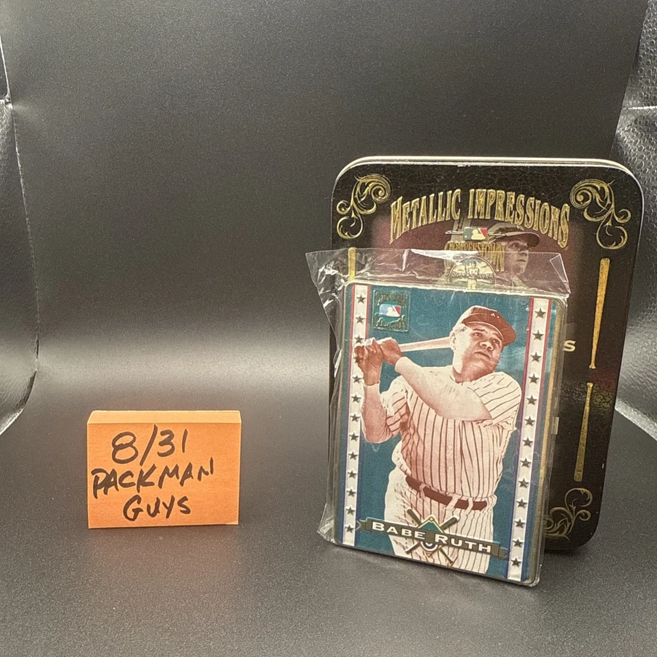 1994 Metallic Impressions BABE RUTH Complete Metal 5 Card Set YANKEES LEGEND - Image 3 of 4