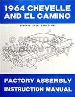 1964 Chevrolet Chevelle El Camino Und Malibu Montageanleitung 64 GM Werkstatt