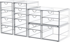 Clear Makeup Organizer Storage 16 Drawer Desktop Cosmetic Jewelry Desk Storage S