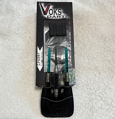 24g Voks Darts Cruzer Fixed Point  Steel Dart Set w/ Case Flights (3 Darts) 
