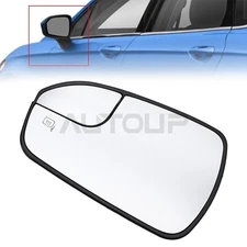 For 2013-2020 Ford Fusion Left Driver Side Door Wing Mirror Glass Heated View