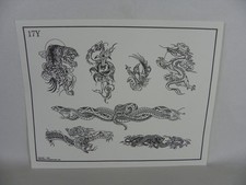 Vintage 1989 Pinky Yun 17Y tattoo flash. In great condition, it was never used.