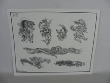 Vintage 1989 Pinky Yun #17Y tattoo flash. In great condition, it was never used.