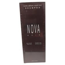 Nova Hair Dark Brown Hair Dye Shampoo -6.76 fl oz - Exp 08/27 - Ships Free 