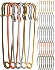 Benvo Jumbo Heavy Duty Blanket Pins - 4" Steel Lock Pins, 40 Pcs for Laundry,...