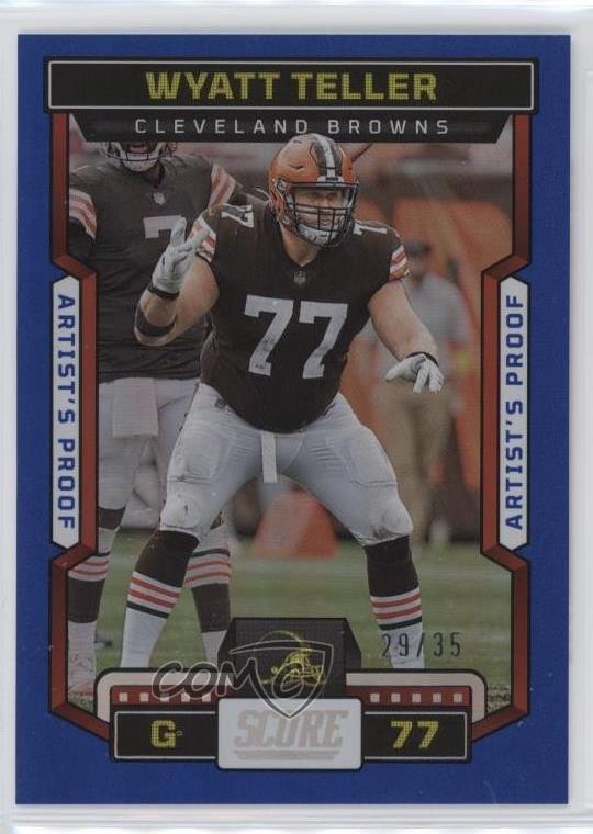 2023 Score Artist's Proof 29/35 Wyatt Teller #209 Rookie RC a8r