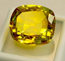 Yellow Citrine 33-35 Ct Cushion Cut Natural Certified Loose Gemstone RK153