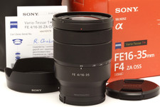 Sony Vario-Tessar T* FE 16-35 mm f4 obiettivo ZA OSS con cappuccio, custodia e scatola #50605