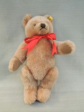 Vintage 1970s Steiff Golden Teddy Bear, Jointed, Ear Tag, Excellent Condition