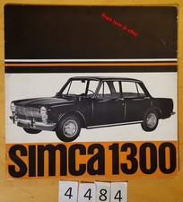 SIMCA 1300 / 1300 GRAND LUXE Brochure Fr 18 pages 1963?