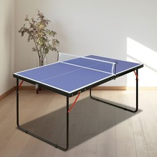 4FT Mid-Size Table Tennis Table Foldable  Portable Ping Pong Table Set w/ Net