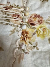 Zimmermann Classy Rosa Beige Floral Linen Cinched Waist Mini Dress Size AU4 US12