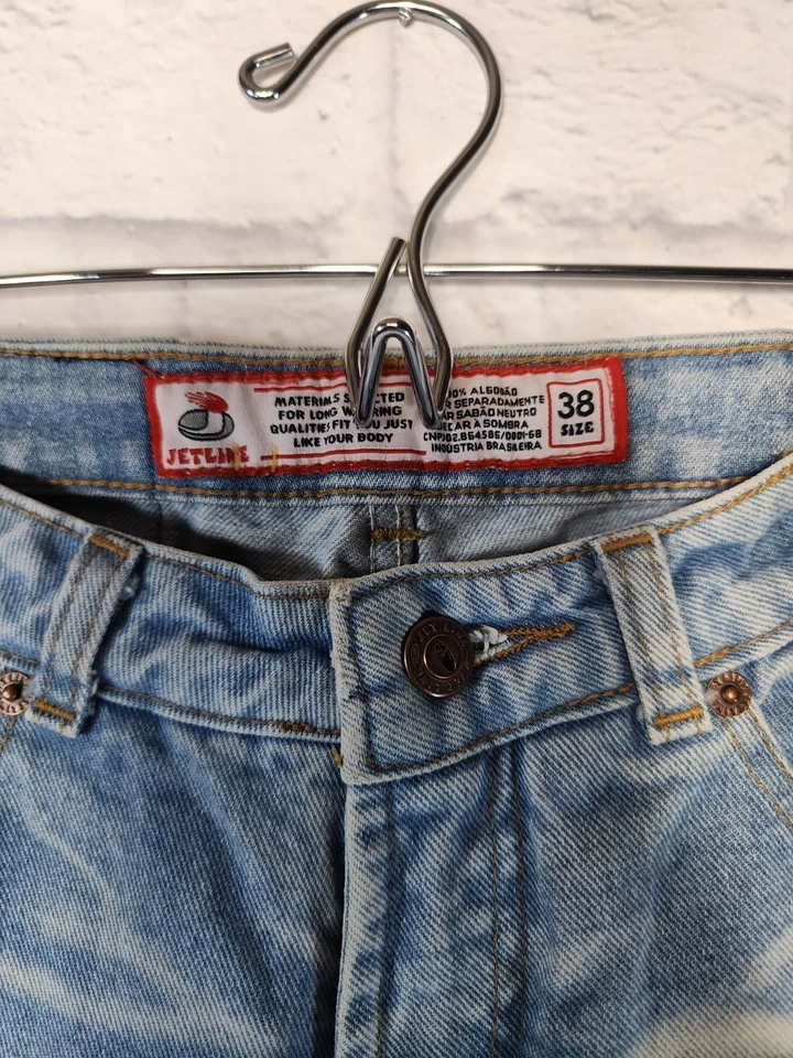 Vintage Jet Line Damen blau verblasst groß ausgestellt Glockenboden Jeans 38 x 33 Größe 6 US - Bild 3 von 4