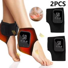 2X Electric Foot Ankle Massager Heating and Vibration Hot Compress Pain Relief