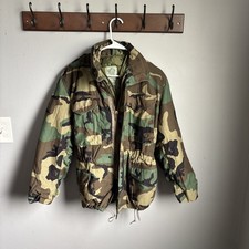80  s M-65 Cold Weather Field Jacket - X-Small Woodland Camo with Quilted Liner